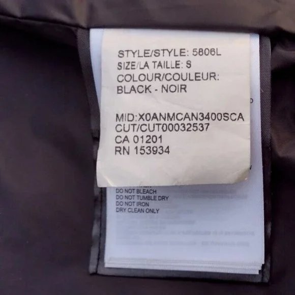 Canada Goose Gabriola Parka Black S Down Hooded Winter Coat Made in Canada - Picture 14 of 16